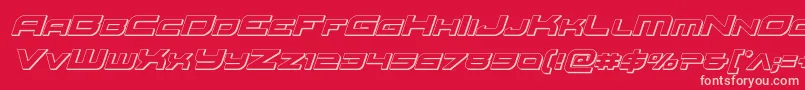 Redrocket3Dital Font – Pink Fonts on Red Background