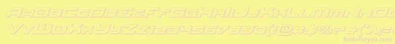 Redrocket3Dital Font – Pink Fonts on Yellow Background