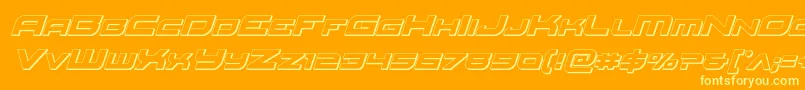 More about Redrocket3Dital Font Redrocket3Dital Font – Yellow Fonts on Orange Background