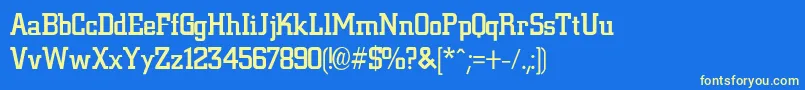 CityMediumMedium Font – Yellow Fonts on Blue Background