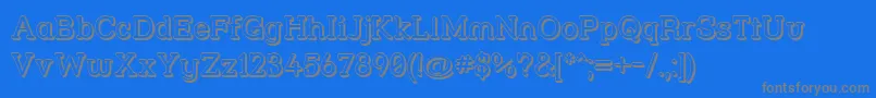 Strsl3D-Schriftart – Graue Schriften auf blauem Hintergrund