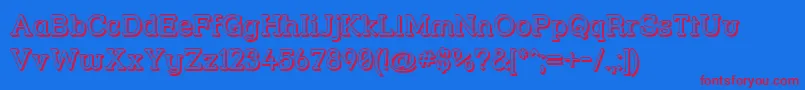 Strsl3D Font – Red Fonts on Blue Background