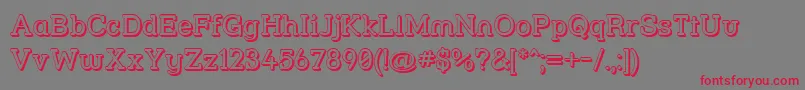 Strsl3D Font – Red Fonts on Gray Background
