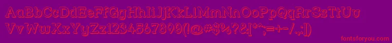 Strsl3D-Schriftart – Rote Schriften auf violettem Hintergrund