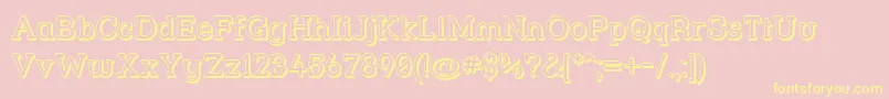 Strsl3D Font – Yellow Fonts on Pink Background