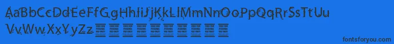 VtksFriendly Font – Black Fonts on Blue Background