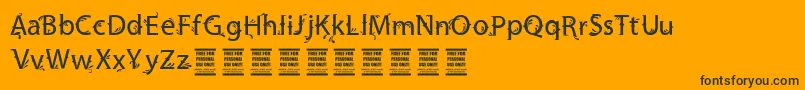 VtksFriendly Font – Black Fonts on Orange Background