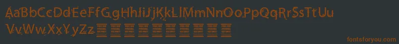 VtksFriendly Font – Brown Fonts on Black Background