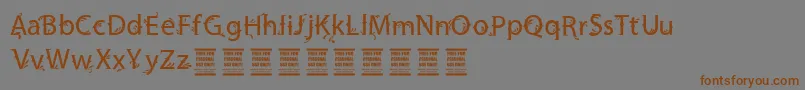 VtksFriendly Font – Brown Fonts on Gray Background