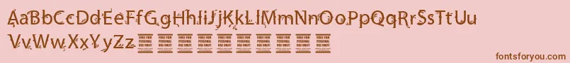 VtksFriendly Font – Brown Fonts on Pink Background