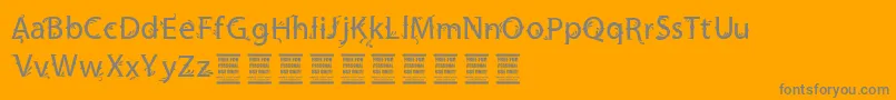 VtksFriendly Font – Gray Fonts on Orange Background