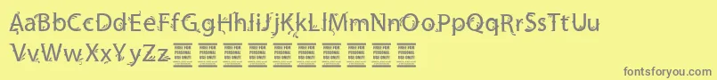 VtksFriendly Font – Gray Fonts on Yellow Background