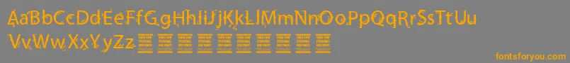 VtksFriendly Font – Orange Fonts on Gray Background