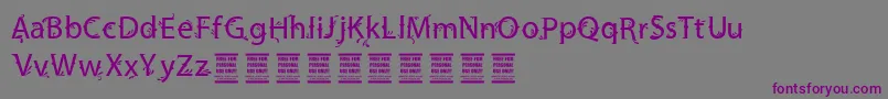 VtksFriendly Font – Purple Fonts on Gray Background