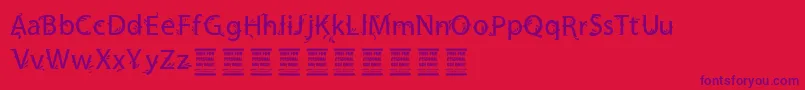 VtksFriendly Font – Purple Fonts on Red Background