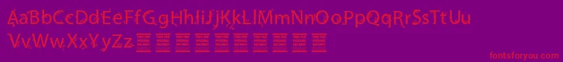 VtksFriendly Font – Red Fonts on Purple Background