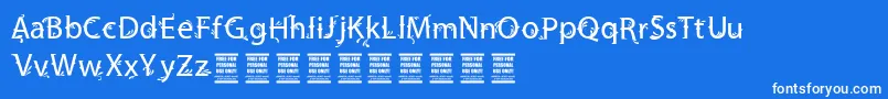 VtksFriendly Font – White Fonts on Blue Background