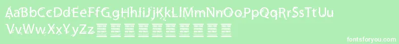 VtksFriendly Font – White Fonts on Green Background