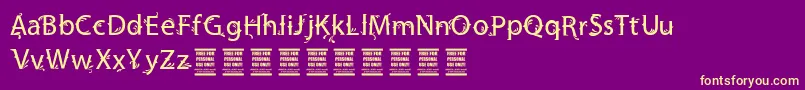 VtksFriendly Font – Yellow Fonts on Purple Background