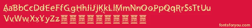 VtksFriendly Font – Yellow Fonts on Red Background