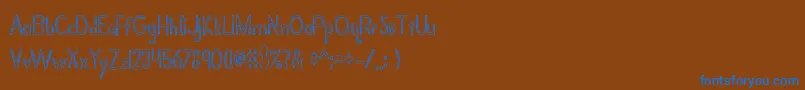 Bramalea Font – Blue Fonts on Brown Background