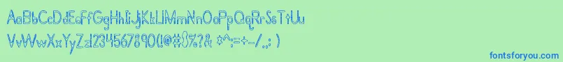 Więcej informacji o czcionce Bramalea Czcionka Bramalea – niebieskie czcionki na zielonym tle