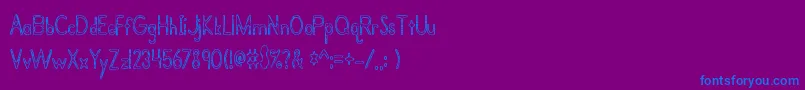 Bramalea-fontti – siniset fontit violetilla taustalla