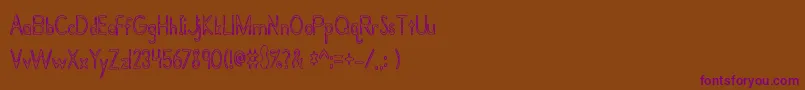 Bramalea Font – Purple Fonts on Brown Background