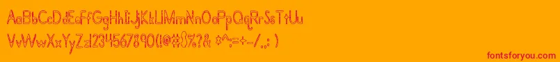 Bramalea Font – Red Fonts on Orange Background