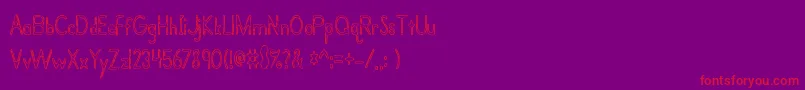 Bramalea Font – Red Fonts on Purple Background