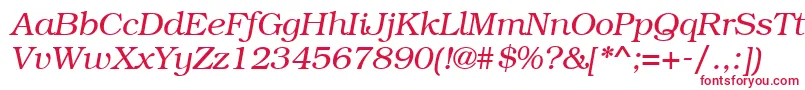 BookmanbttItalic Font – Red Fonts on White Background