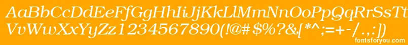 BookmanbttItalic Font – White Fonts on Orange Background