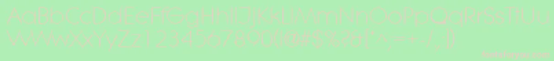 LithelightRegular Font – Pink Fonts on Green Background