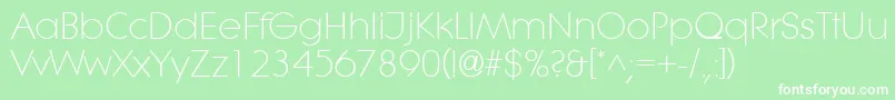 LithelightRegular Font – White Fonts on Green Background