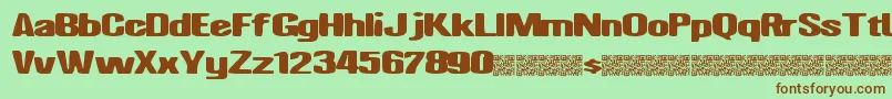 Nighthawk Font – Brown Fonts on Green Background