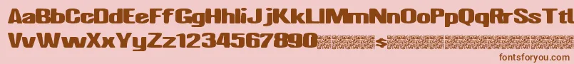 Nighthawk Font – Brown Fonts on Pink Background