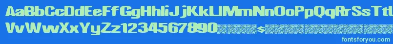 Nighthawk Font – Green Fonts on Blue Background