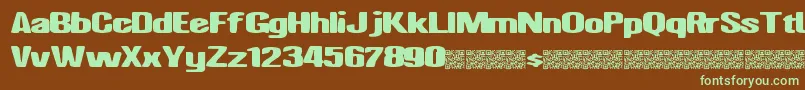 Nighthawk Font – Green Fonts on Brown Background