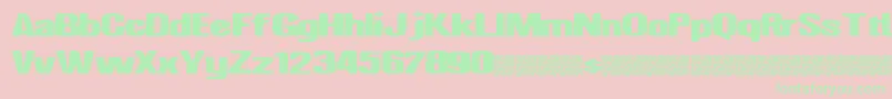 Nighthawk Font – Green Fonts on Pink Background