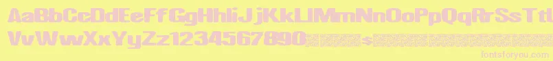 フォントNighthawk – ピンクのフォント、黄色の背景