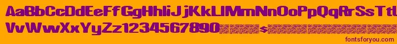 Nighthawk Font – Purple Fonts on Orange Background