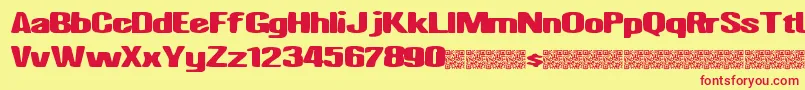 Nighthawk Font – Red Fonts on Yellow Background