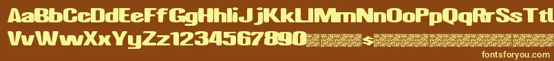 Nighthawk Font – Yellow Fonts on Brown Background