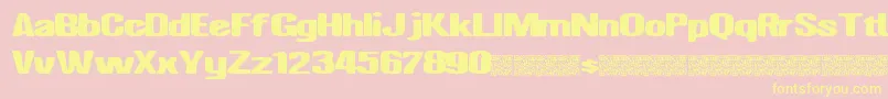 Nighthawk Font – Yellow Fonts on Pink Background