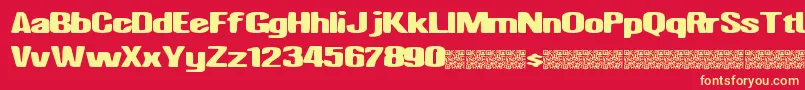 Nighthawk Font – Yellow Fonts on Red Background