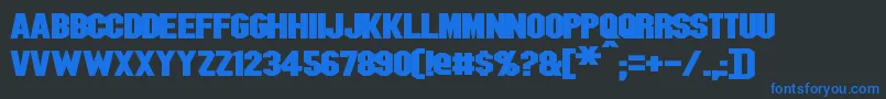 BlitzwingExpandedBold Font – Blue Fonts on Black Background
