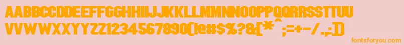 BlitzwingExpandedBold Font – Orange Fonts on Pink Background