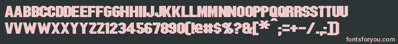 BlitzwingExpandedBold Font – Pink Fonts on Black Background