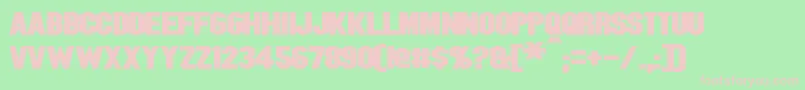 BlitzwingExpandedBold Font – Pink Fonts on Green Background