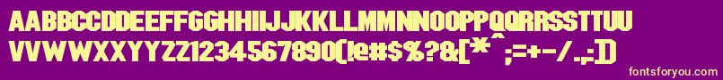 BlitzwingExpandedBold Font – Yellow Fonts on Purple Background